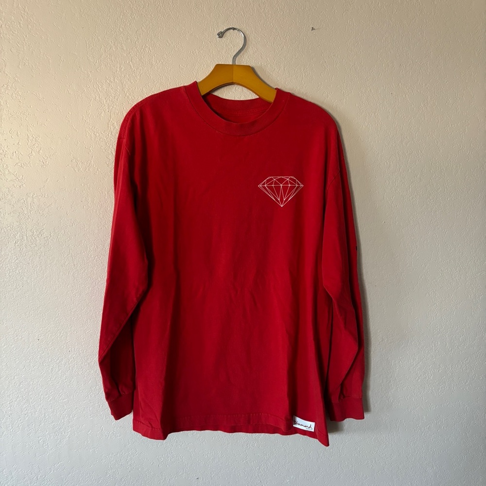 Diamond supply Co. long sleeve shirt, red size L